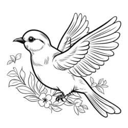Desenho de Pássaros para colorir