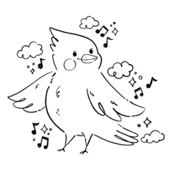 Desenho de Pássaros para colorir