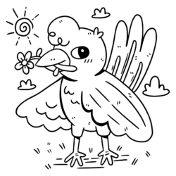 Desenho de Pássaros para colorir