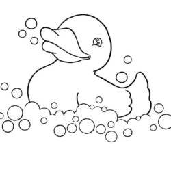 Desenho de Patinhos para colorir e imprimir: número 1