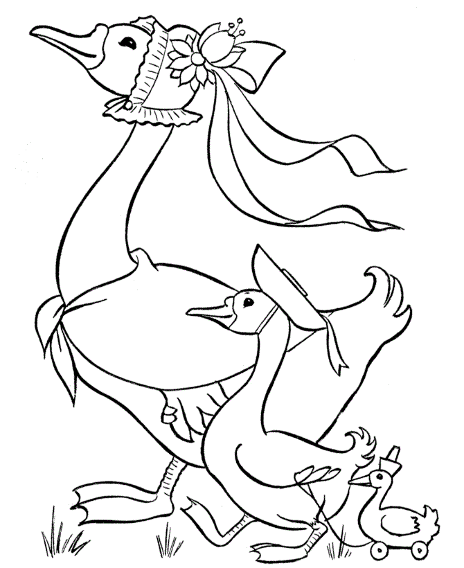 Desenho de Patinhos para colorir e imprimir: número 13