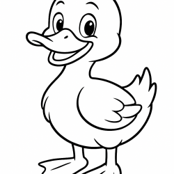 Desenho de Patinhos para colorir e imprimir: número 16