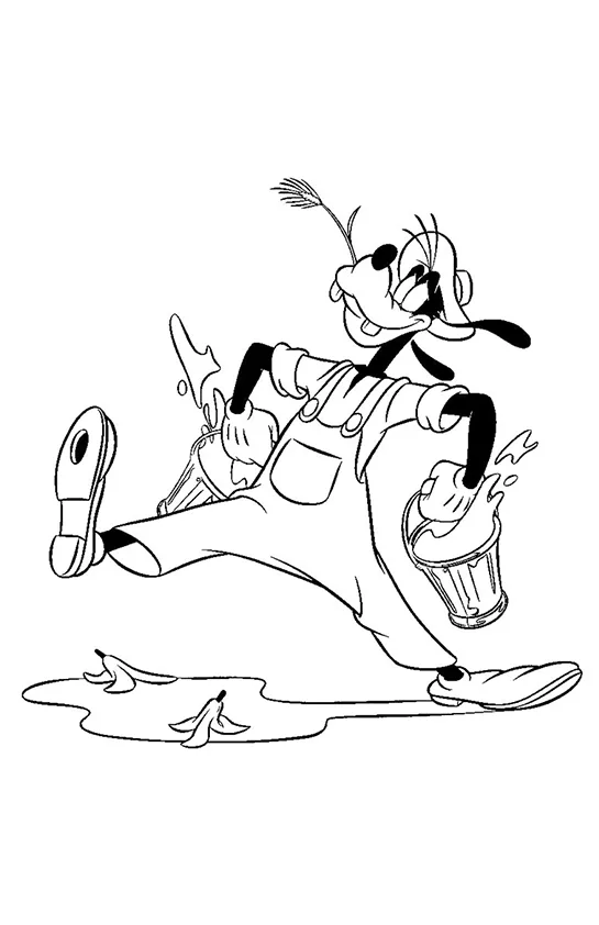 Desenho de Pato Donald para colorir e imprimir: número 4