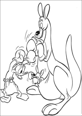 Desenho de Pato Donald para colorir e imprimir: número 6