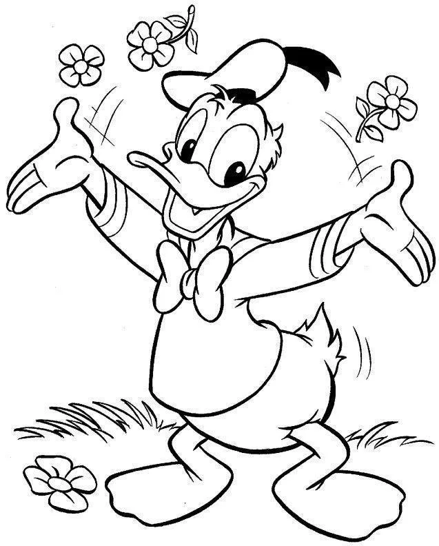Desenho de Pato Donald para colorir e imprimir: número 11