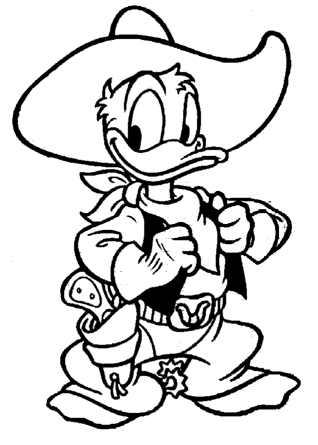 Desenho de Pato Donald para colorir e imprimir: número 15