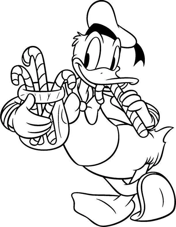 Desenho de Pato Donald para colorir e imprimir: número 16