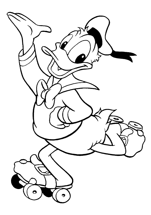 Desenho de Pato Donald para colorir e imprimir: número 20