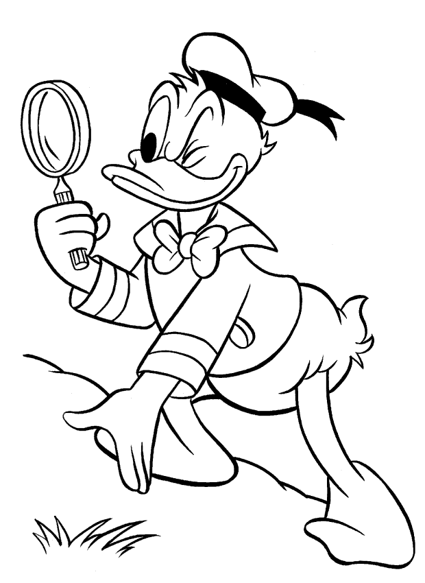 Desenho de Pato Donald para colorir e imprimir: número 23