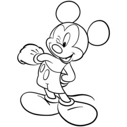 Desenho de Pato Donald para colorir e imprimir: número 24