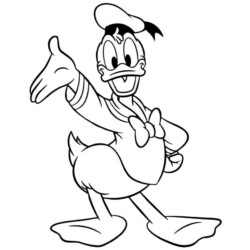 Desenho de Pato Donald para colorir e imprimir: número 26