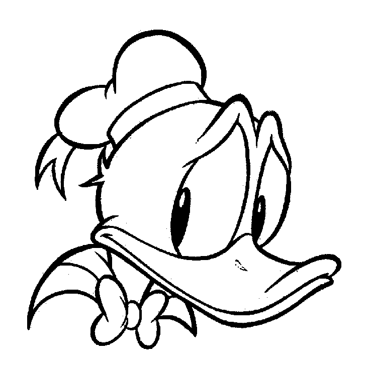 Desenho de Pato Donald para colorir e imprimir: número 27