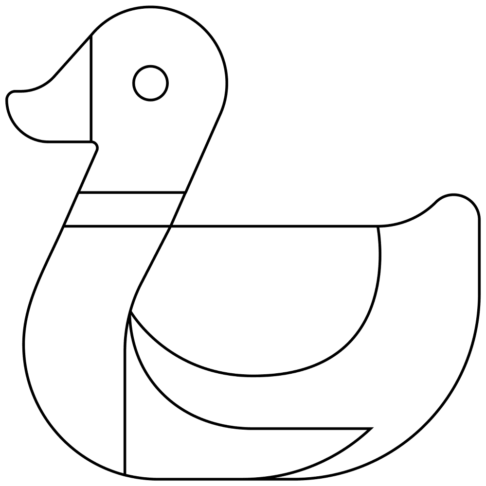 Desenho de Patos para colorir e imprimir: número 14