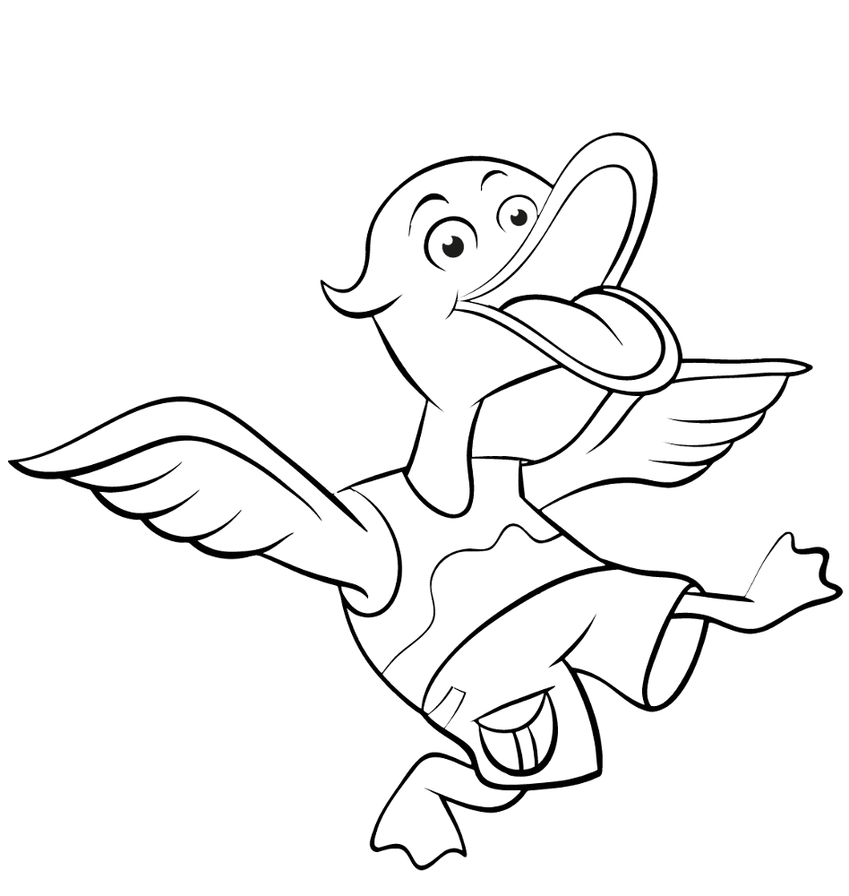 Desenho de Patos para colorir e imprimir: número 23