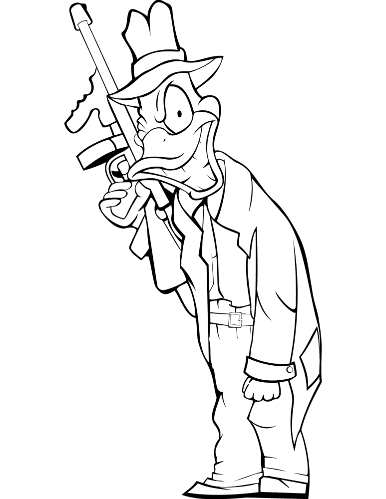 Desenho de Patos para colorir e imprimir: número 25