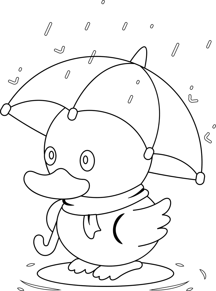Desenho de Patos para colorir e imprimir: número 31