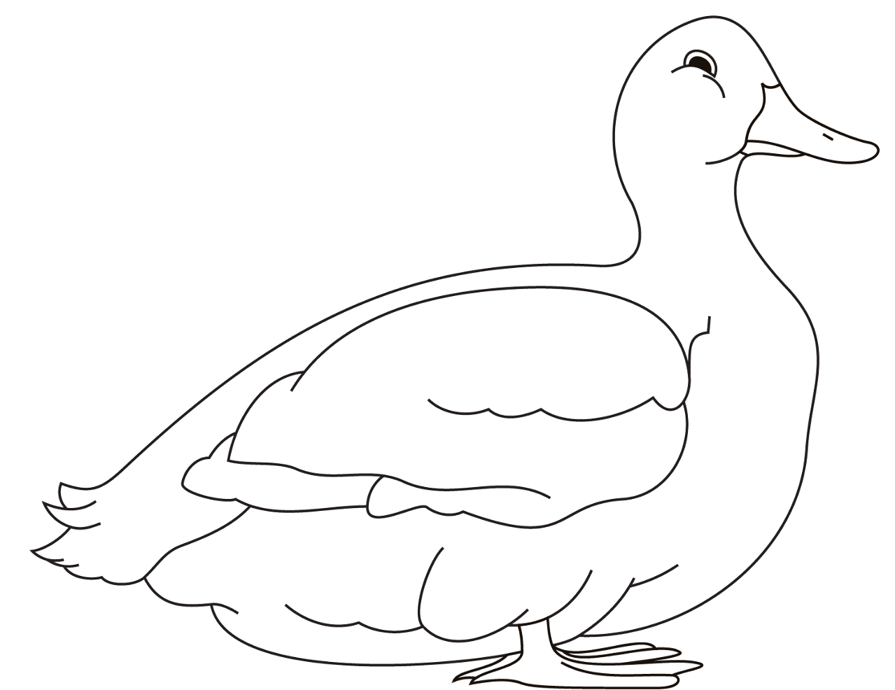 Desenho de Patos para colorir e imprimir: número 34
