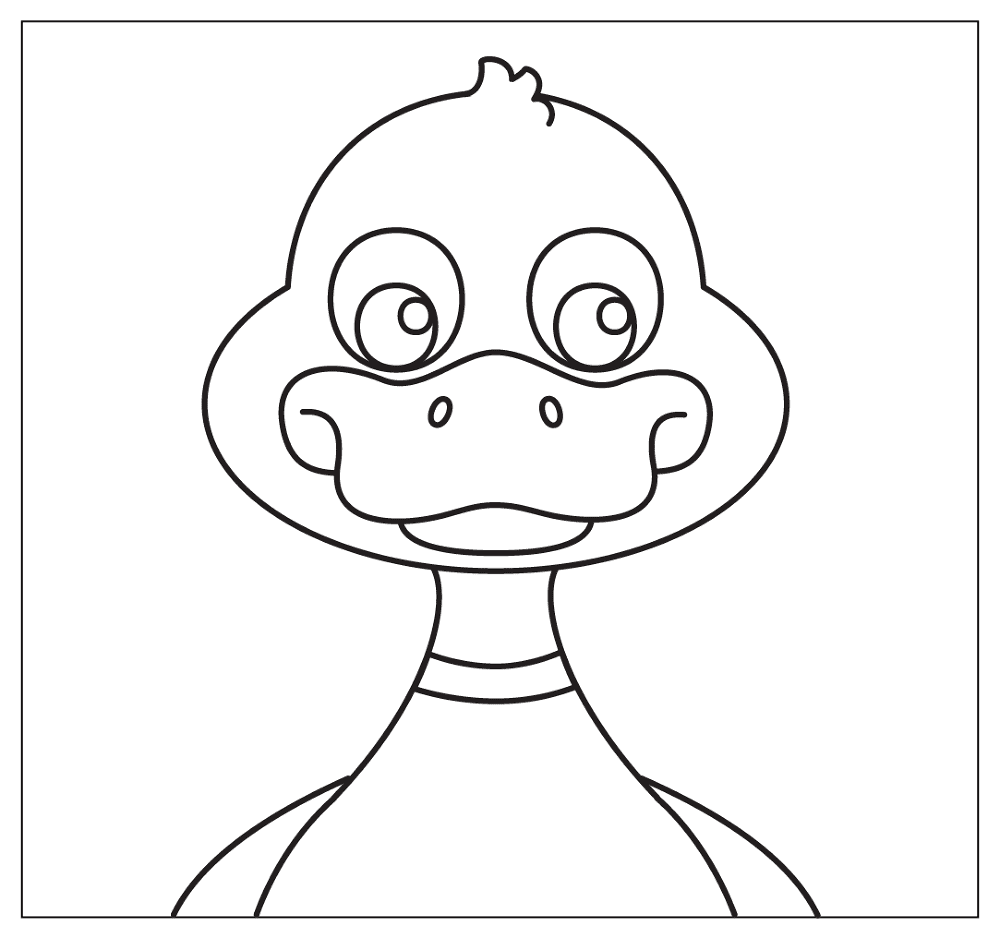 Desenho de Patos para colorir e imprimir: número 39
