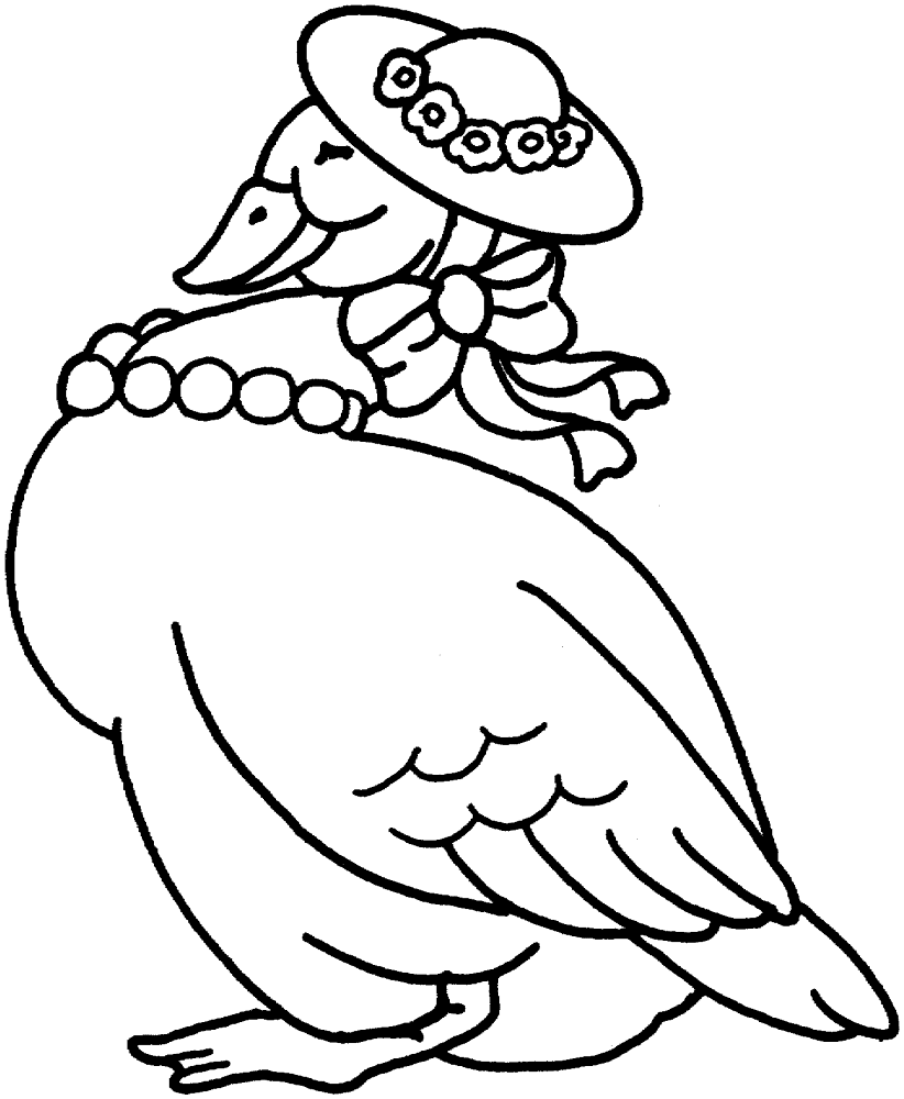 Desenho de Patos para colorir e imprimir: número 42