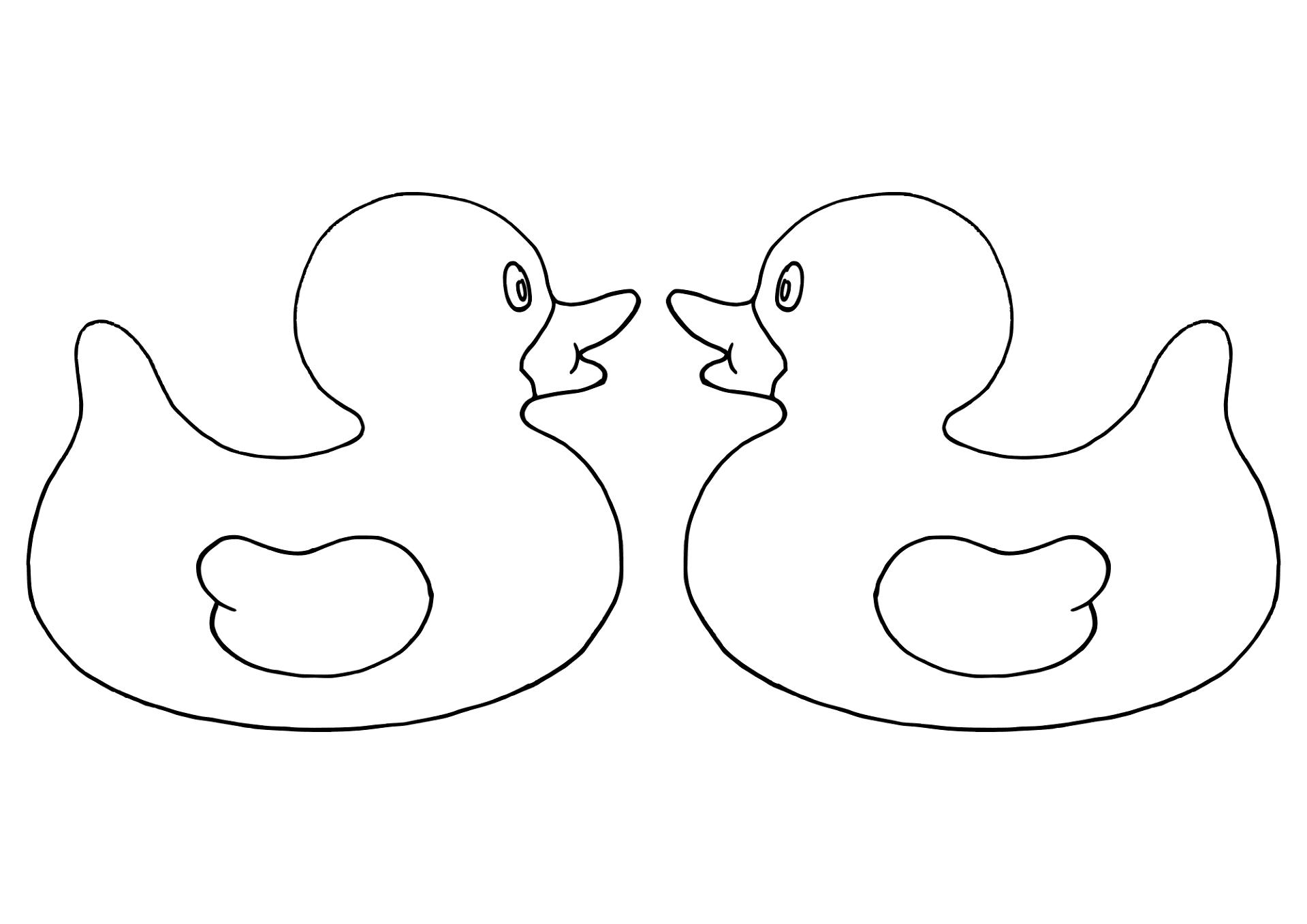 Desenho de Patos para colorir