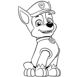 Desenho de Patrulha Canina para colorir e imprimir: número 2
