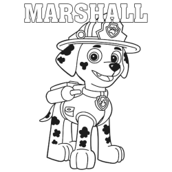 Desenho de Patrulha Canina para colorir e imprimir: número 6