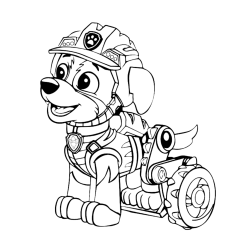 Desenho de Patrulha Canina para colorir e imprimir: número 7