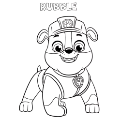 Desenho de Patrulha Canina para colorir e imprimir: número 8