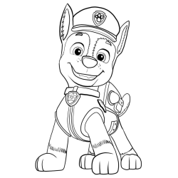 Desenho de Patrulha Canina para colorir e imprimir: número 9