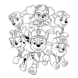 Desenho de Patrulha Canina para colorir e imprimir: número 10