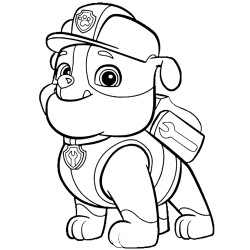 Desenho de Patrulha Canina para colorir e imprimir: número 15