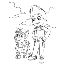 Desenho de Patrulha Canina para colorir e imprimir: número 16