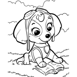 Desenho de Patrulha Canina para colorir e imprimir: número 18