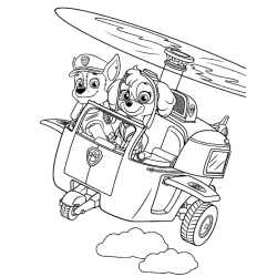 Desenho de Patrulha Canina para colorir e imprimir: número 19