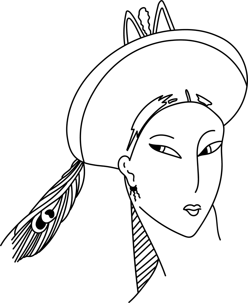 Desenho de Pavões para colorir e imprimir: número 2