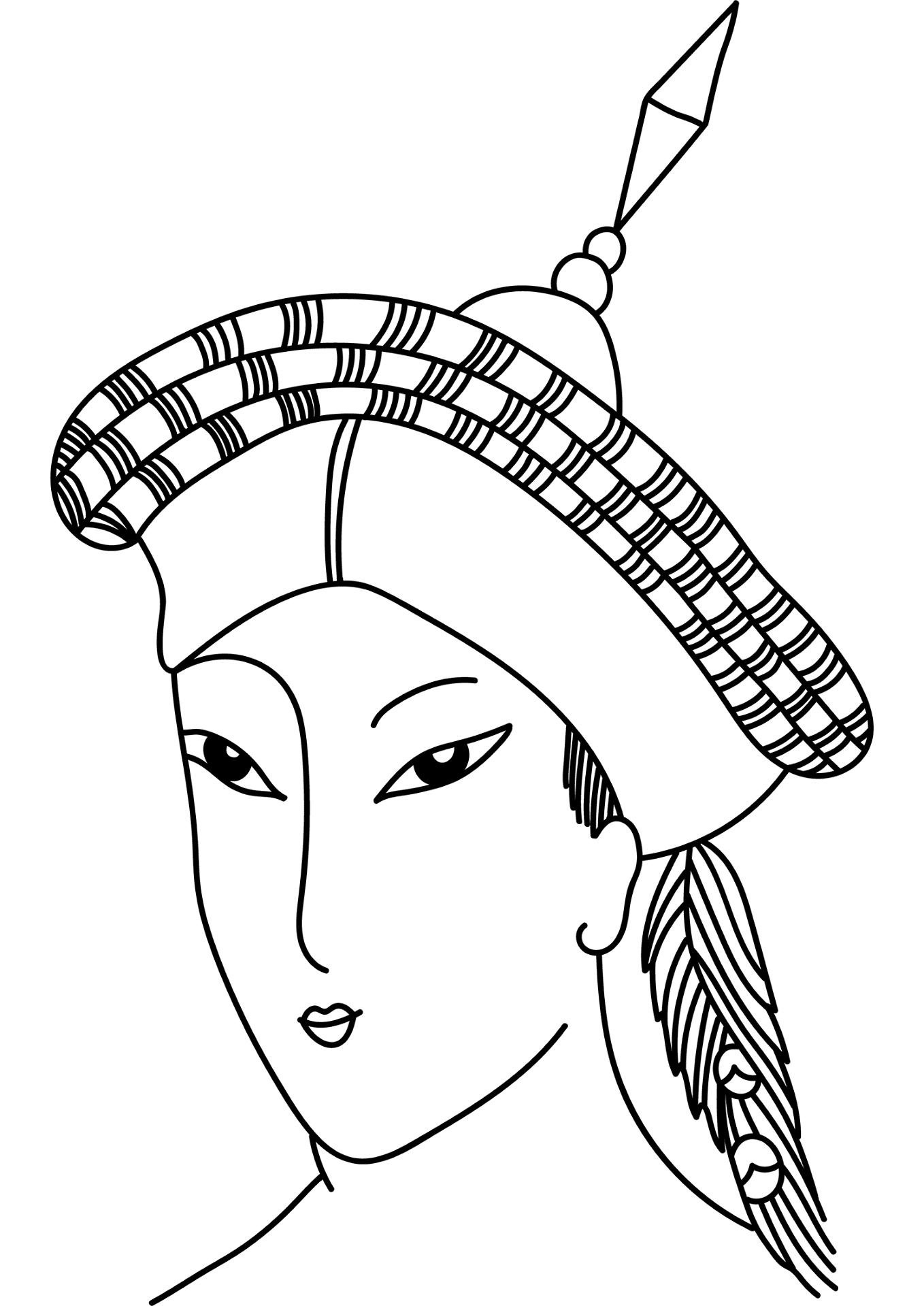 Desenho de Pavões para colorir e imprimir: número 6