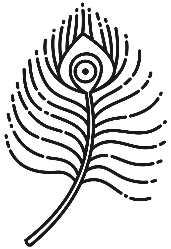Desenho de Pavões para colorir e imprimir: número 8