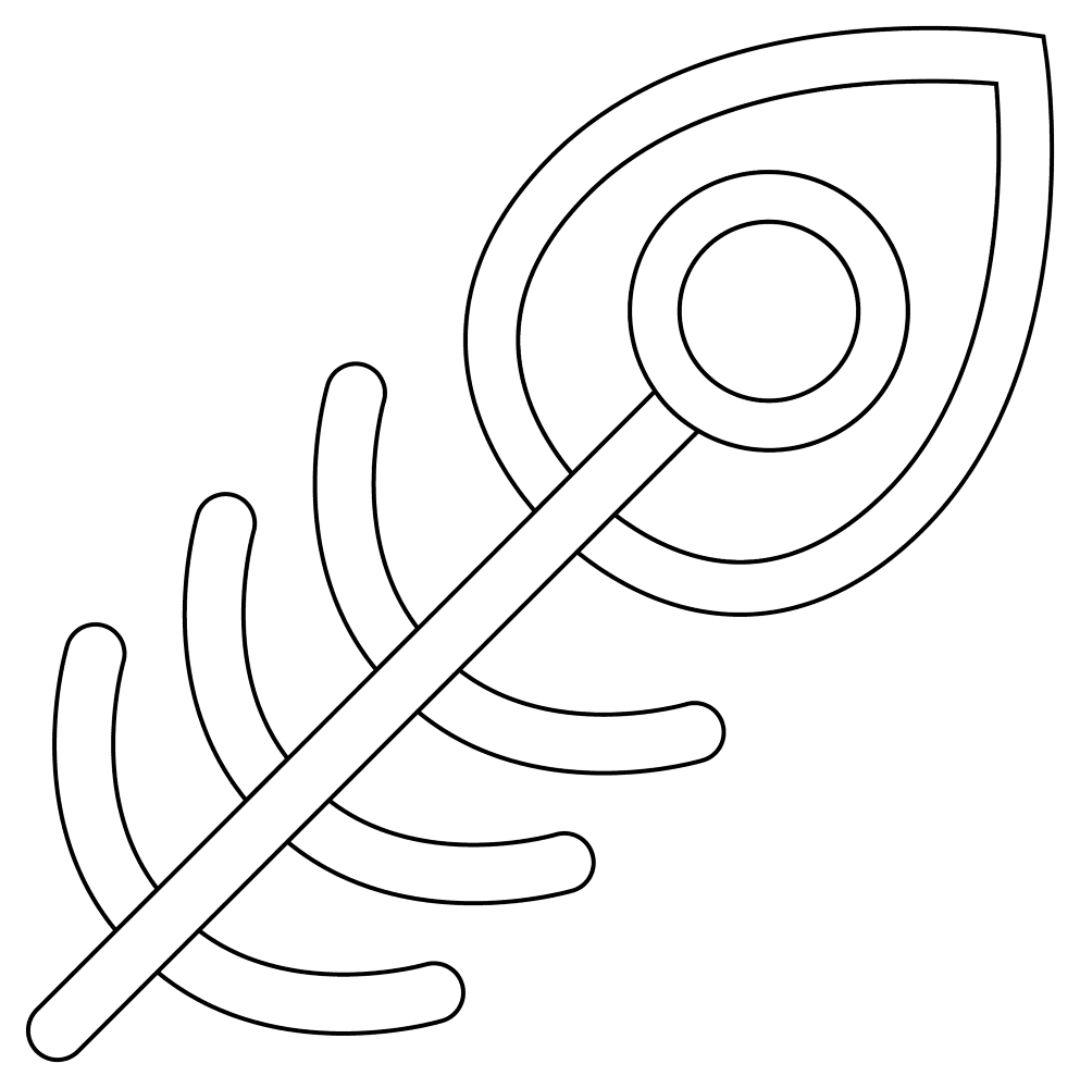 Desenho de Pavões para colorir e imprimir: número 13