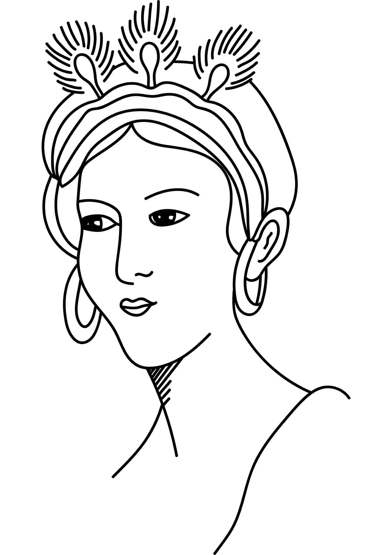 Desenho de Pavões para colorir e imprimir: número 20
