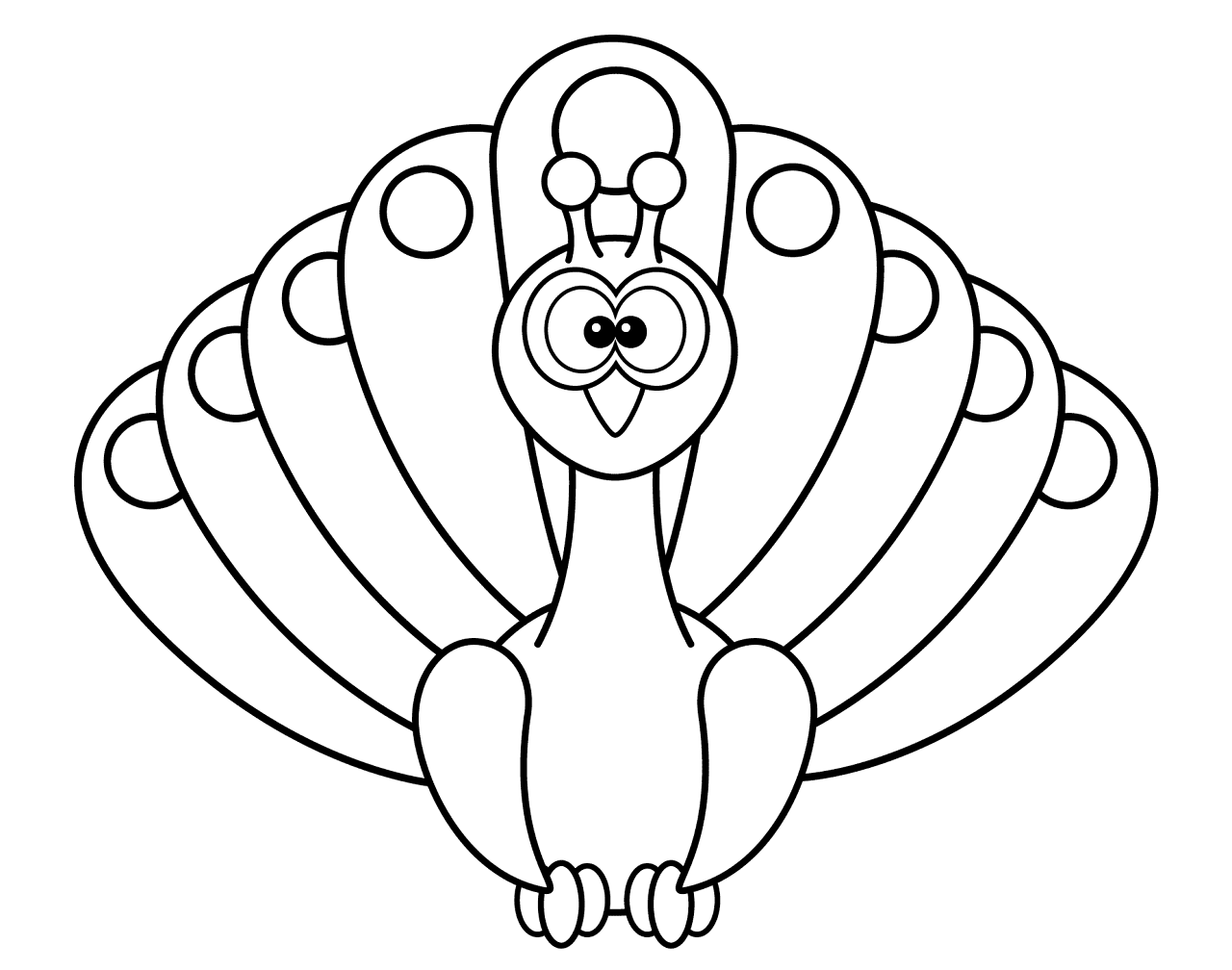 Desenho de Pavões para colorir e imprimir: número 33