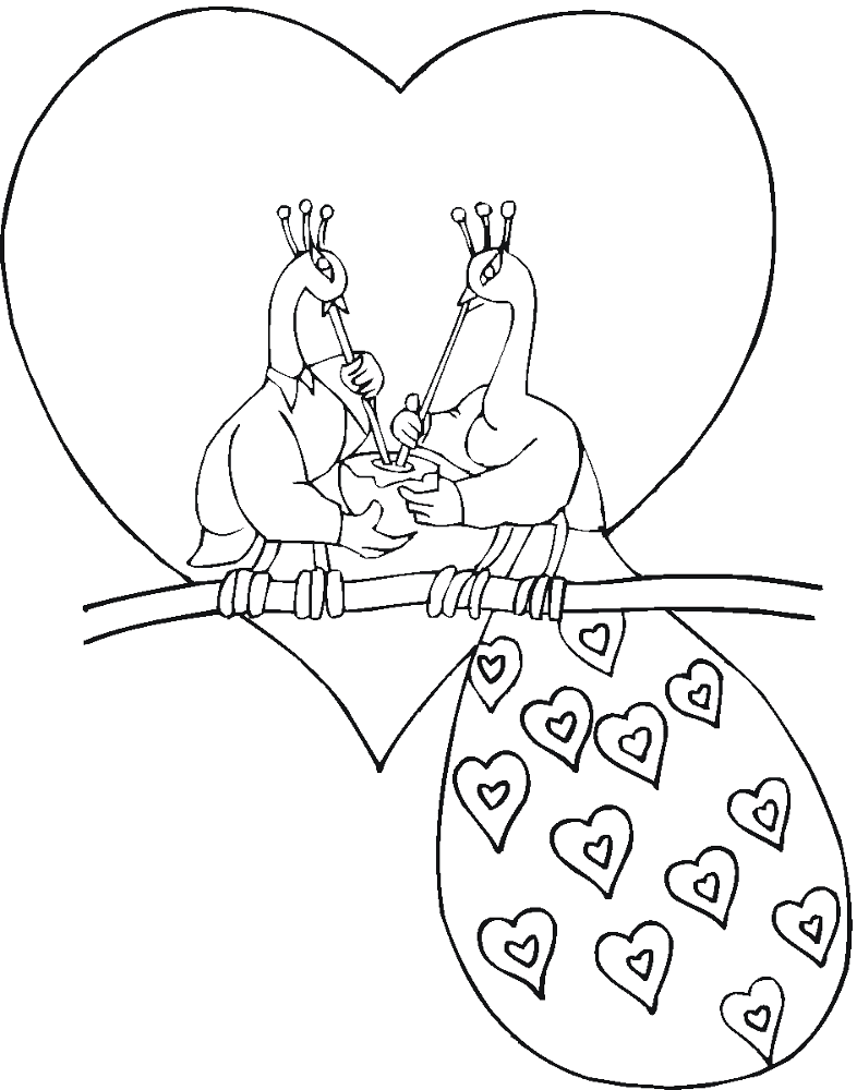 Desenho de Pavões para colorir