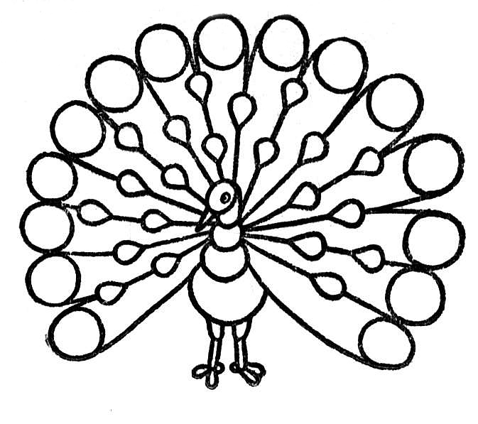 Desenho de Pavões para colorir