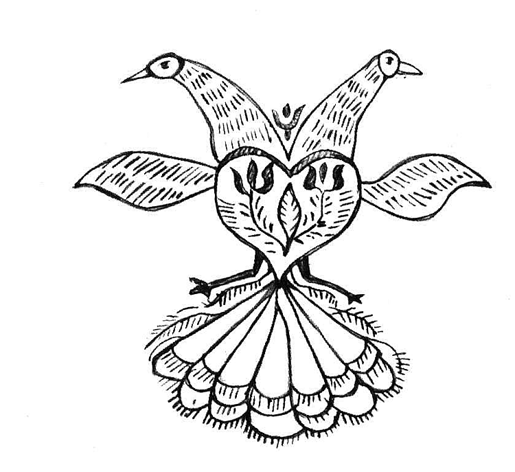 Desenho de Pavões para colorir