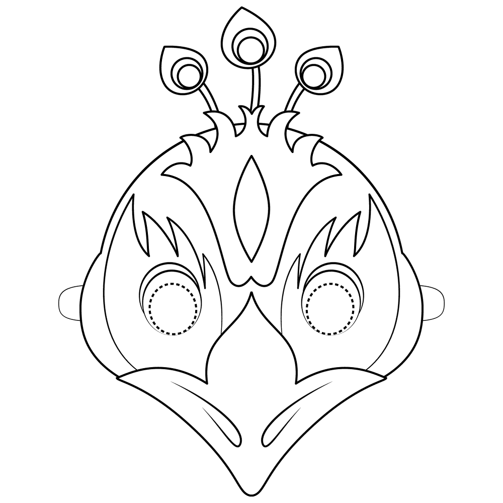 Desenho de Pavões para colorir