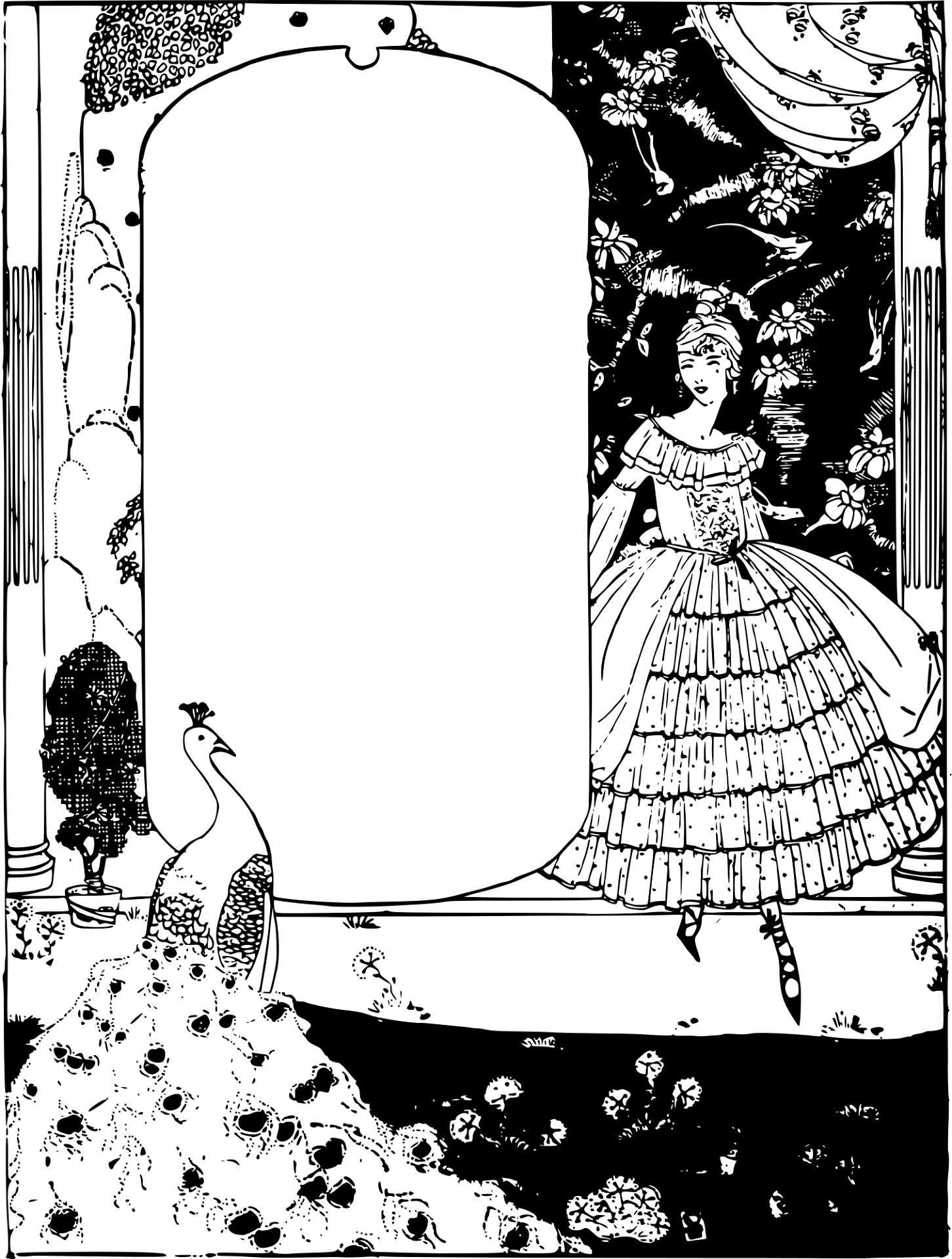 Desenho de Pavões para colorir