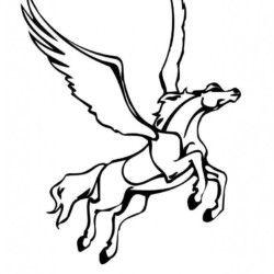 Desenho de Pegasus para colorir e imprimir: número 8