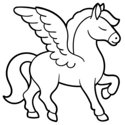 Desenho de Pegasus para colorir e imprimir: número 15