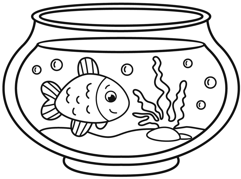 Desenho de Peixes para colorir e imprimir: número 5