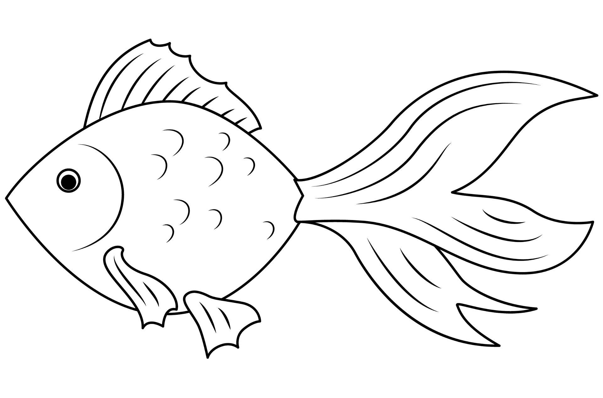 Desenho de Peixes para colorir e imprimir: número 23
