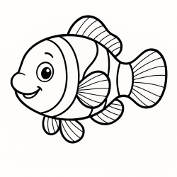 Desenho de Peixes para colorir e imprimir: número 39